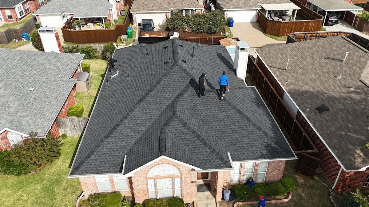 Slate & Tile Roof Repair work in progress on a Hazelwood property